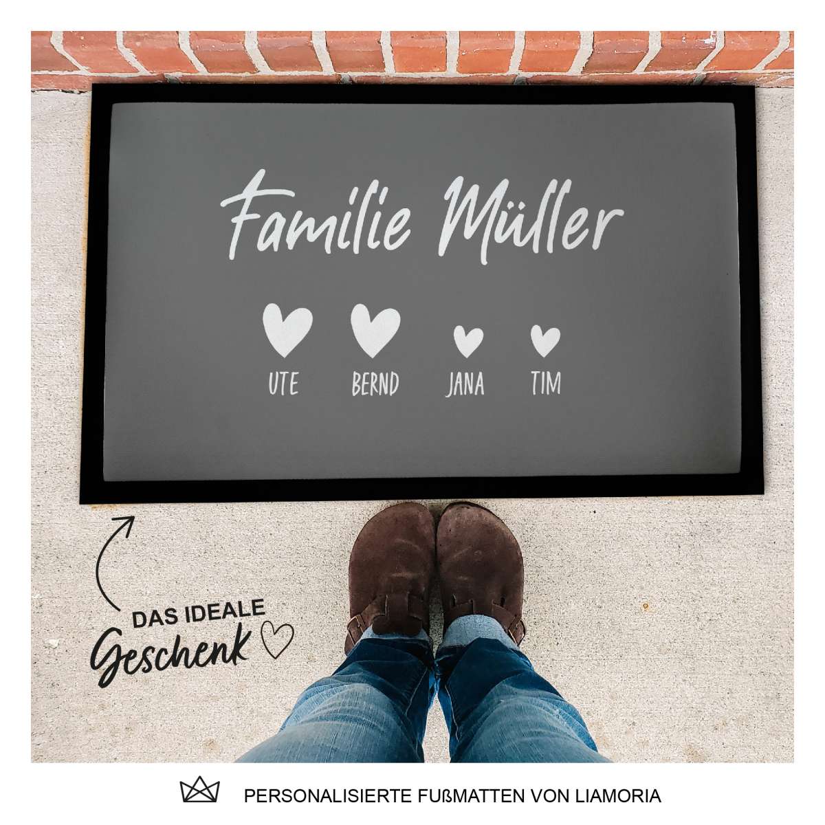 Fußmatte personalisiert Familie von Liamoria