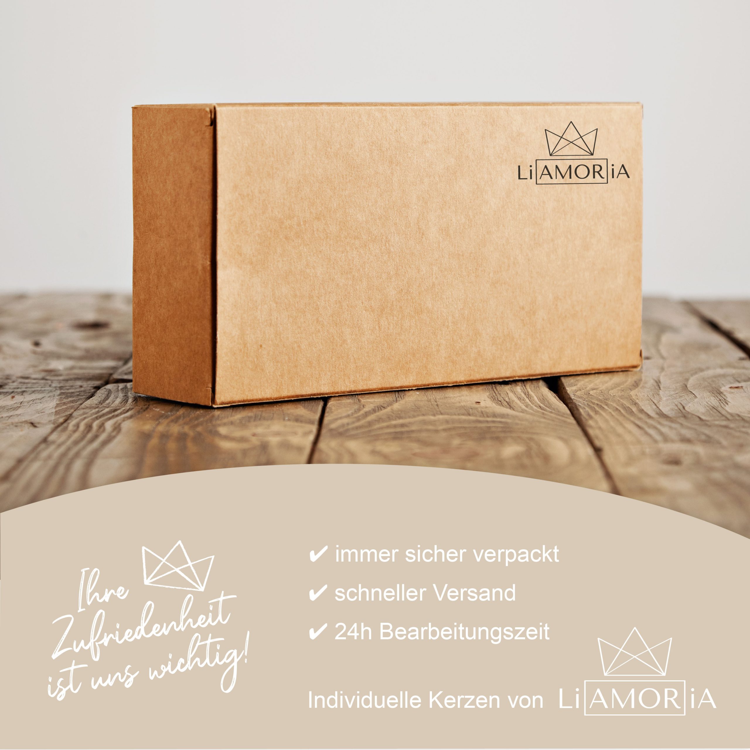 Hochzeitskerze Gold -Schwarz "Modell JA" 25cm – Bild 8