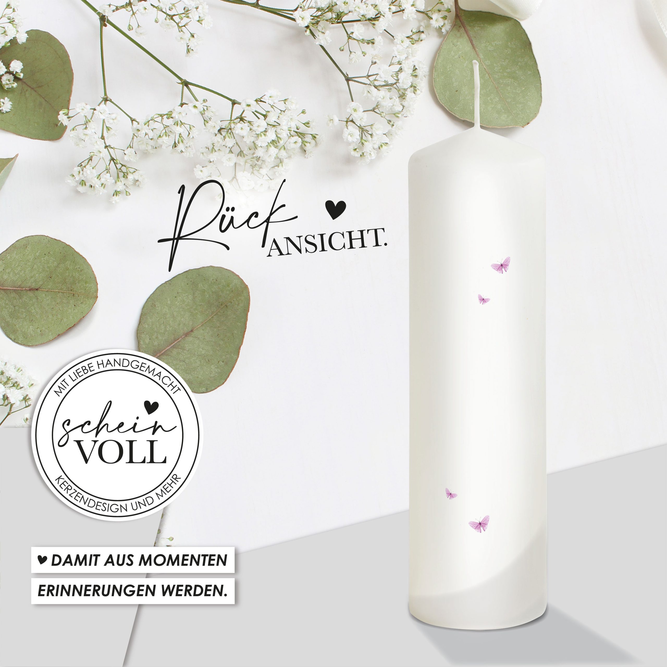 Hochzeitskerze Luftballon "Modell Hortensie" 25cm – Bild 6