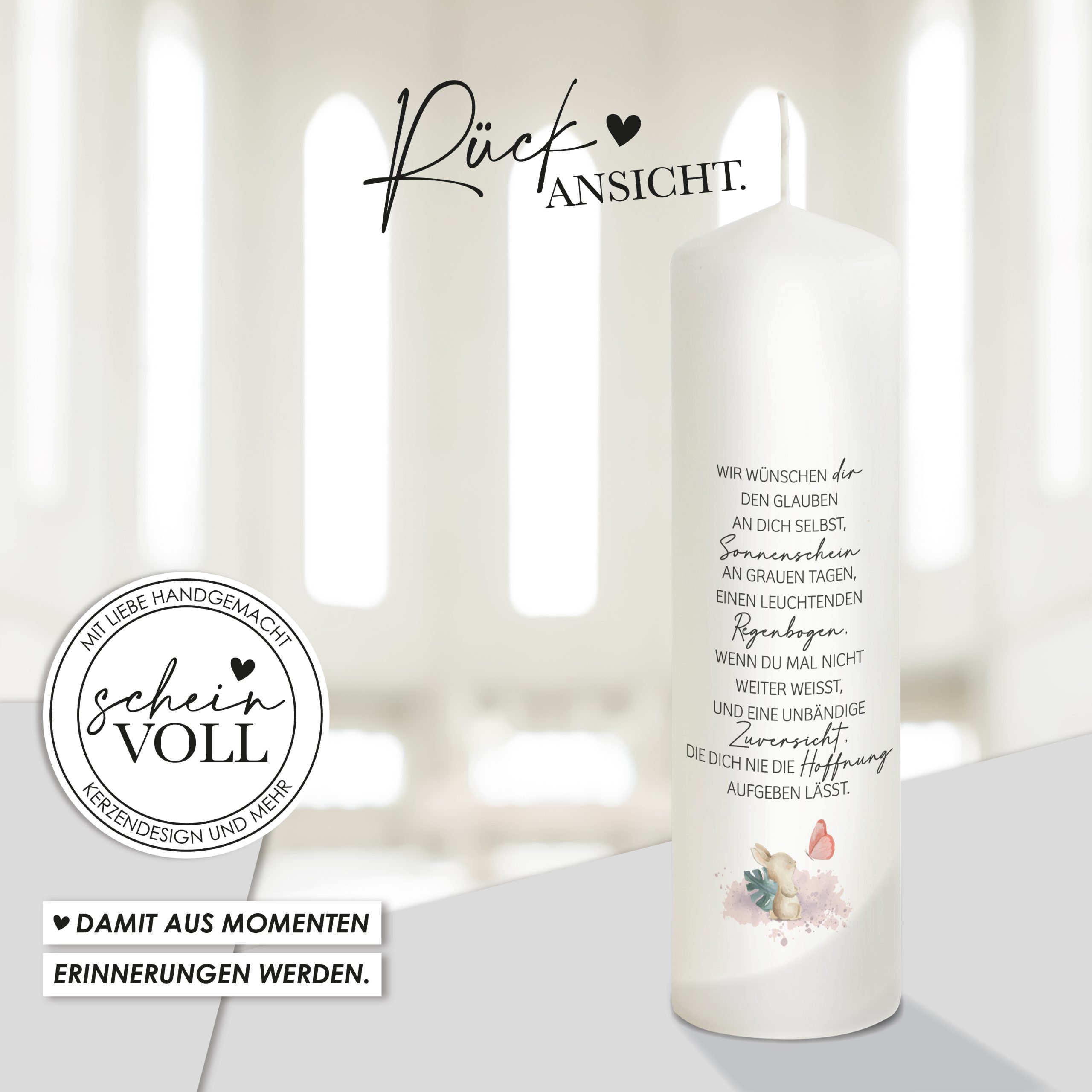 Taufkerze Arche Noah "Modell Malou" für Mädchen – Bild 9