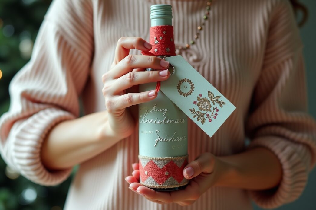 Flasche Als Geschenk Dekorieren-Titel