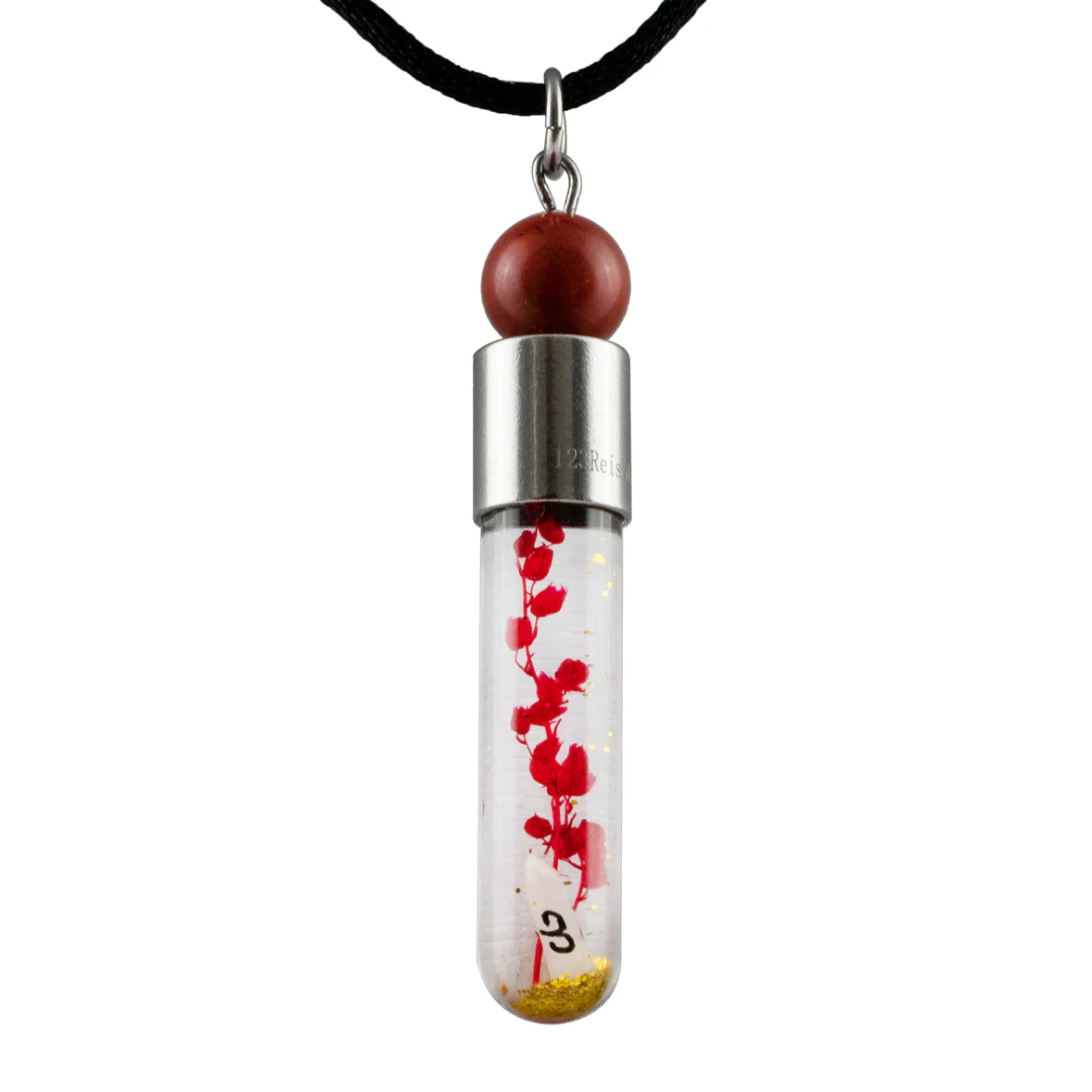 Reiskornkette XL – personalisierte Namenskette mit Halbedelstein