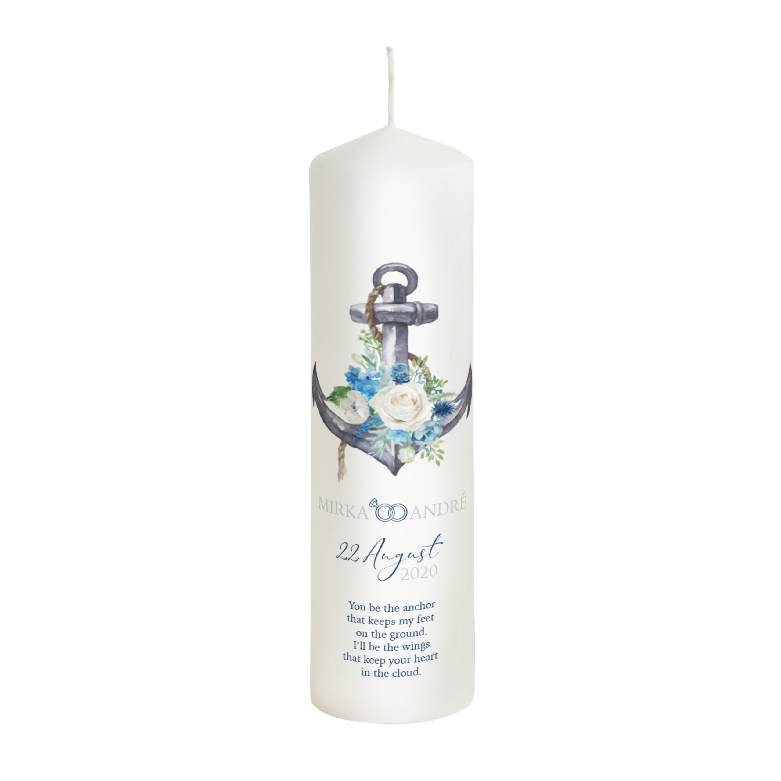 Hochzeitskerze Anker der Liebe Modell Mirka 25cm